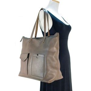 MADEWELL Castle Rock The Zip top Transport Pocket Tote taupe color $198